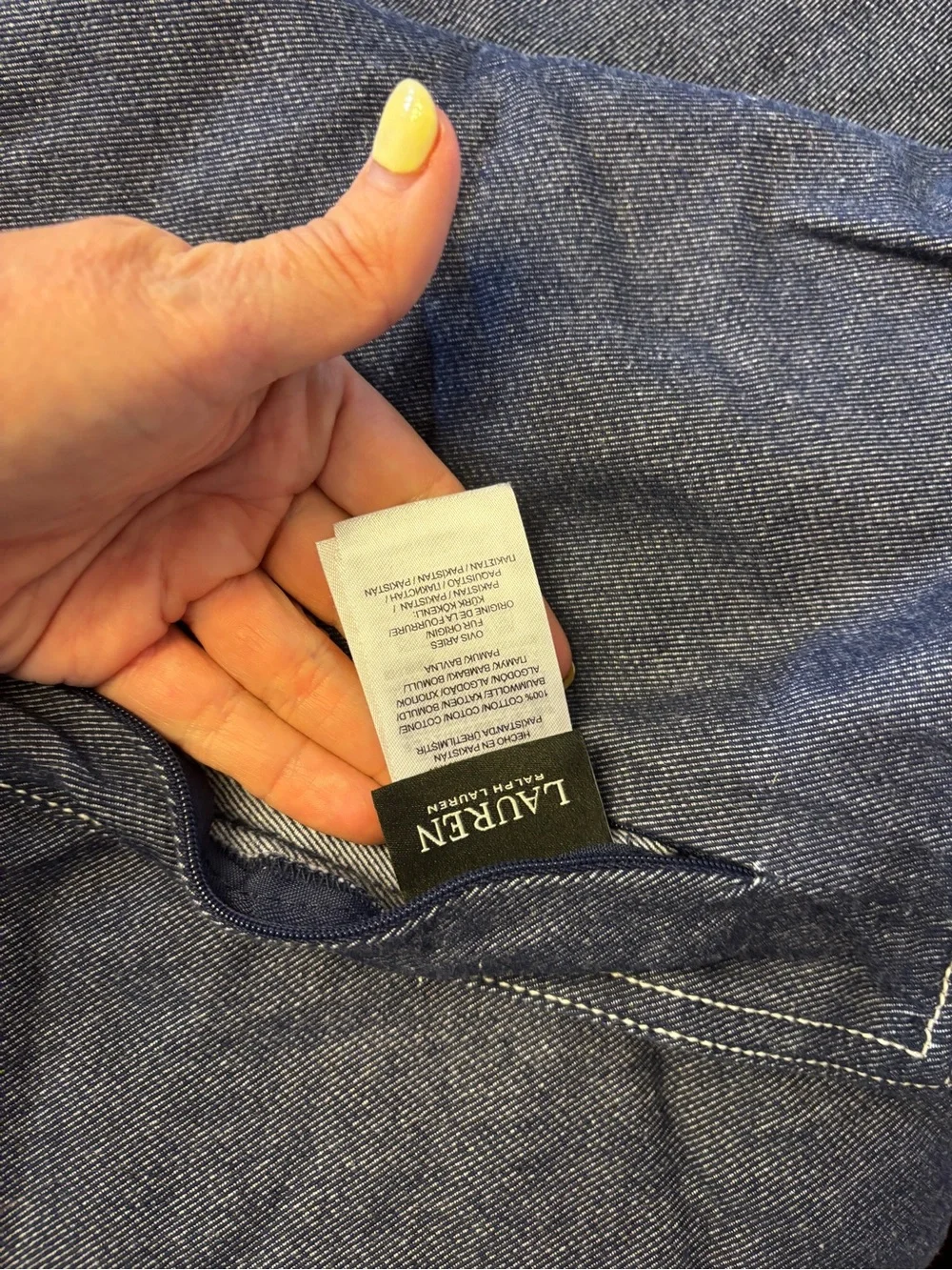 Ralph Lauren washed never